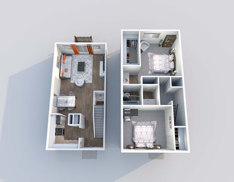 a floor plan of a 2 bedroom apartment